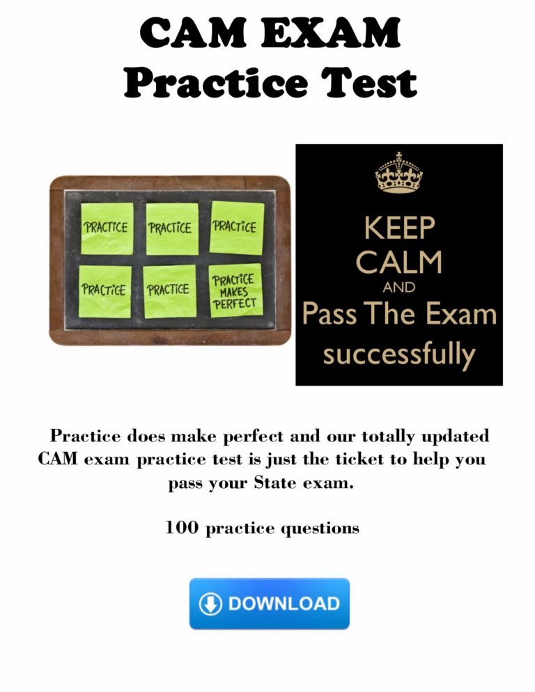 CAM Exam Practice Test Downloadable Florida CAM Courses