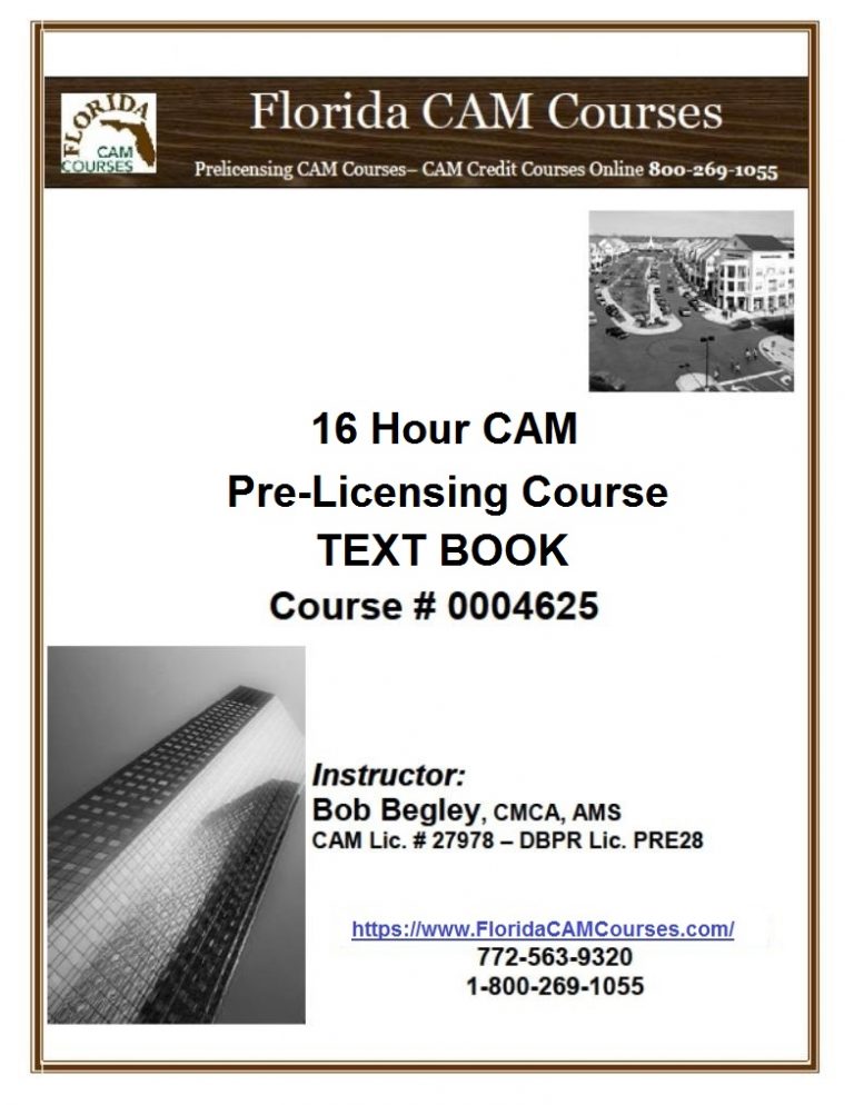 16 Hour CAM PreLicensing Pro ULTIMATE Package Florida CAM Courses